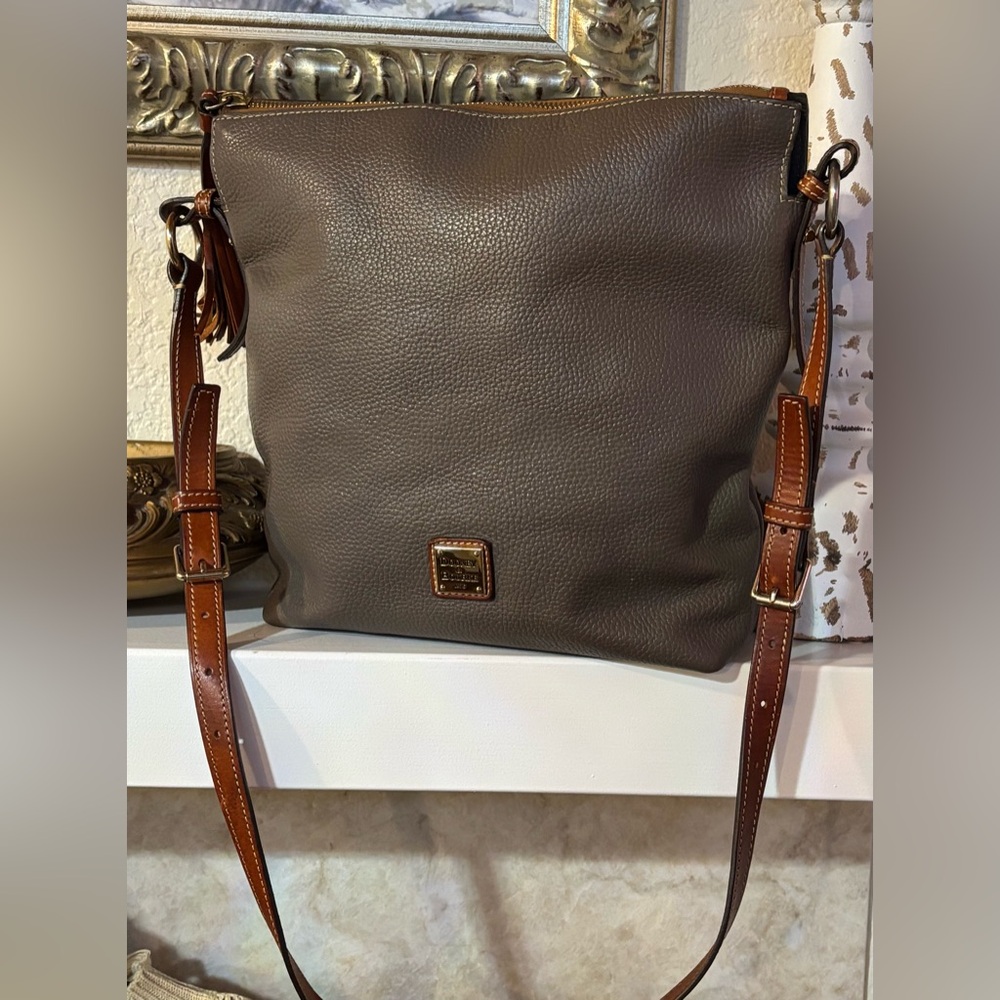 Dooney & Bourke Pebble Leather Crossbody Bag - Elephant